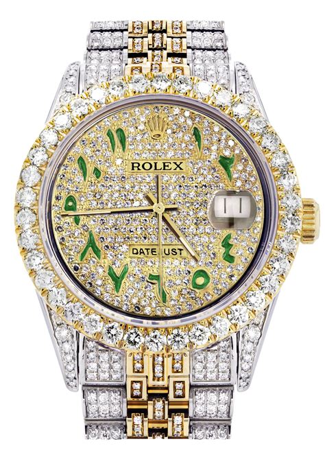 iced out rolex band|iced out rolex bezel.